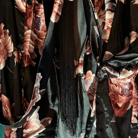 Jennafer Grace XL 2-Piece Set | Palazzo Pants + Fringe Belt Wrap Top (RARE) - Picture 3 of 11